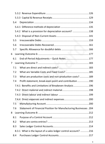 Accounts Short Notes | O'Level