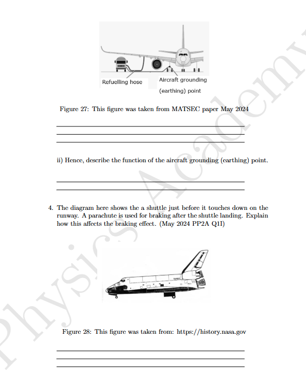 Physics Explain Questions Model Answers